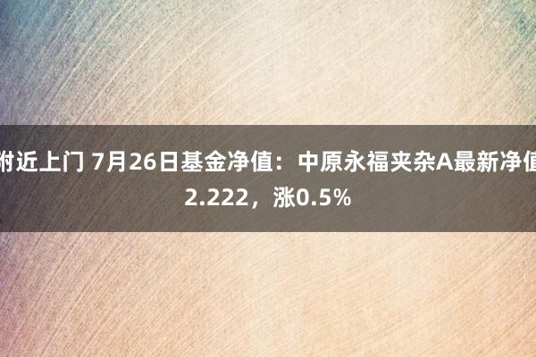 附近上门 7月26日基金净值：中原永福夹杂A最新净值2.222，涨0.5%